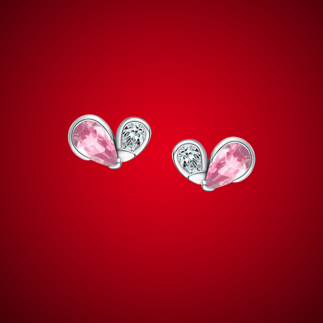 Cuore Rosso - Stud Earrings