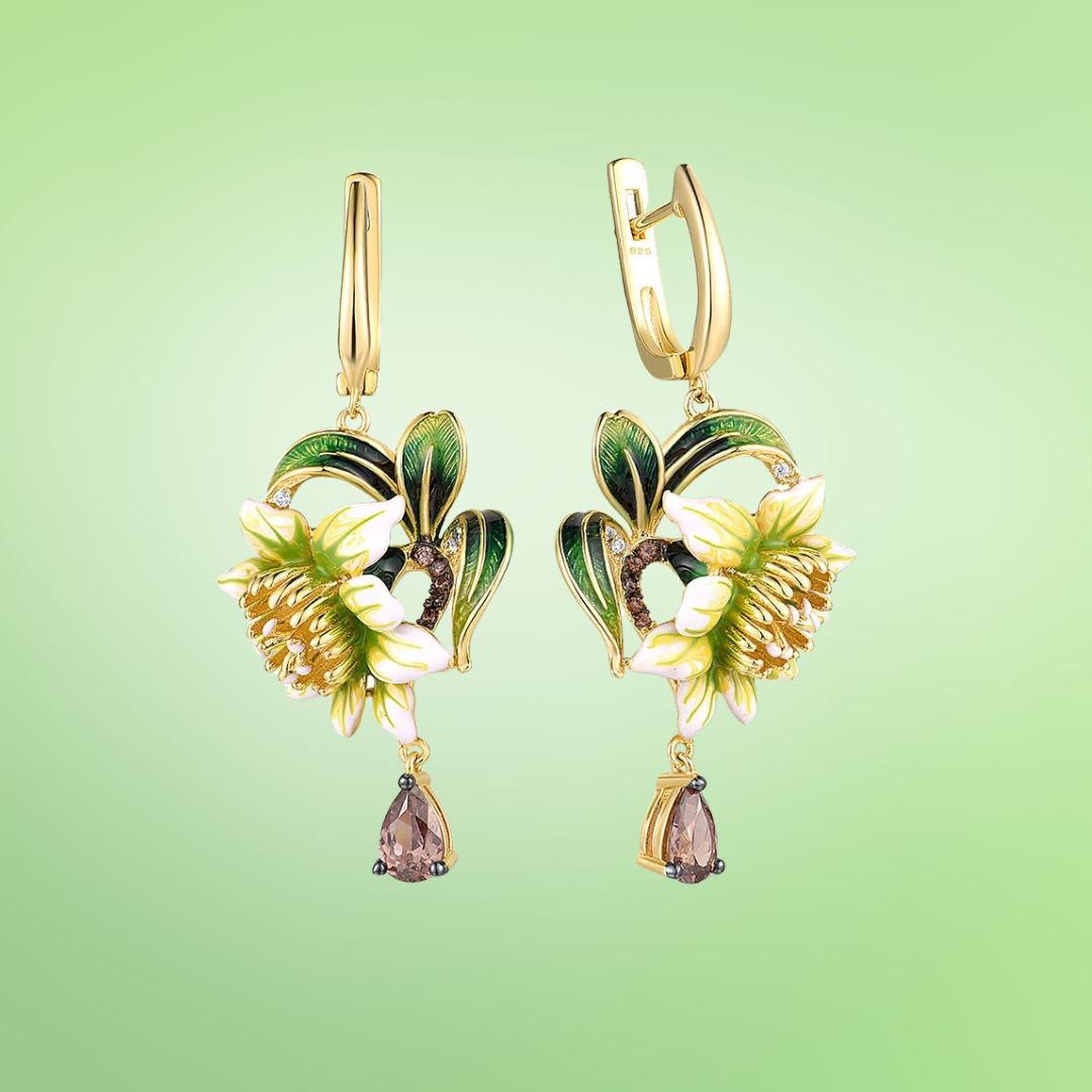 Fioritura Dorata - Earrings