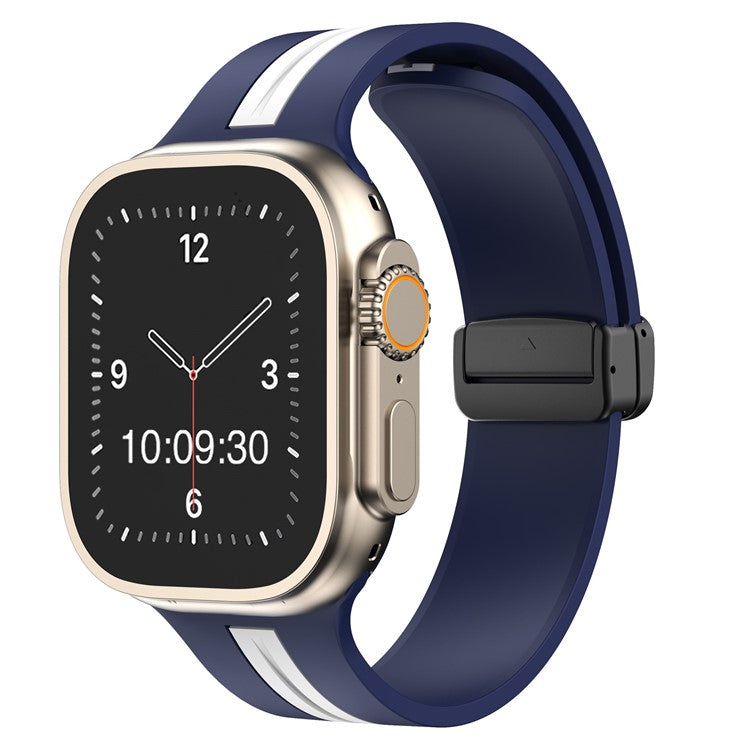 TO FIT: APPLE WATCH® - Stripe Magnetic Silicone Strap - Adorn & Adore