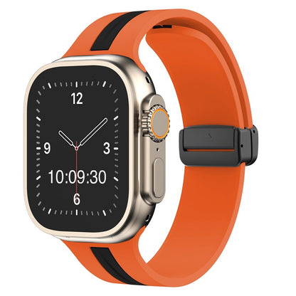 TO FIT: APPLE WATCH® - Stripe Magnetic Silicone Strap - Adorn & Adore