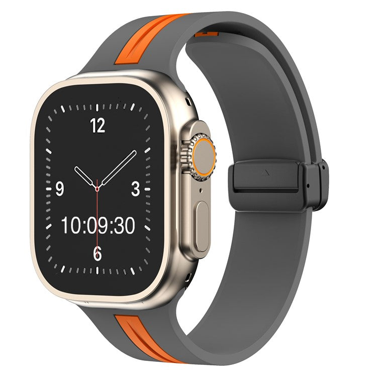 TO FIT: APPLE WATCH® - Stripe Magnetic Silicone Strap - Adorn & Adore