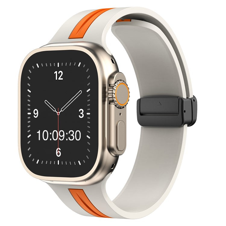 TO FIT: APPLE WATCH® - Stripe Magnetic Silicone Strap - Adorn & Adore