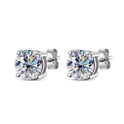 5 Color Moissanite Diamond Earrings 925 Sterling Silver