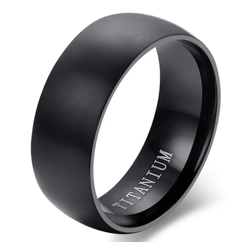 Black Titanium Ring Matte Finished