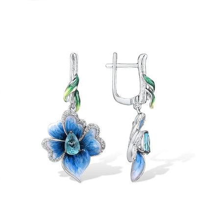 Fioritura d'Azzurro - Earrings