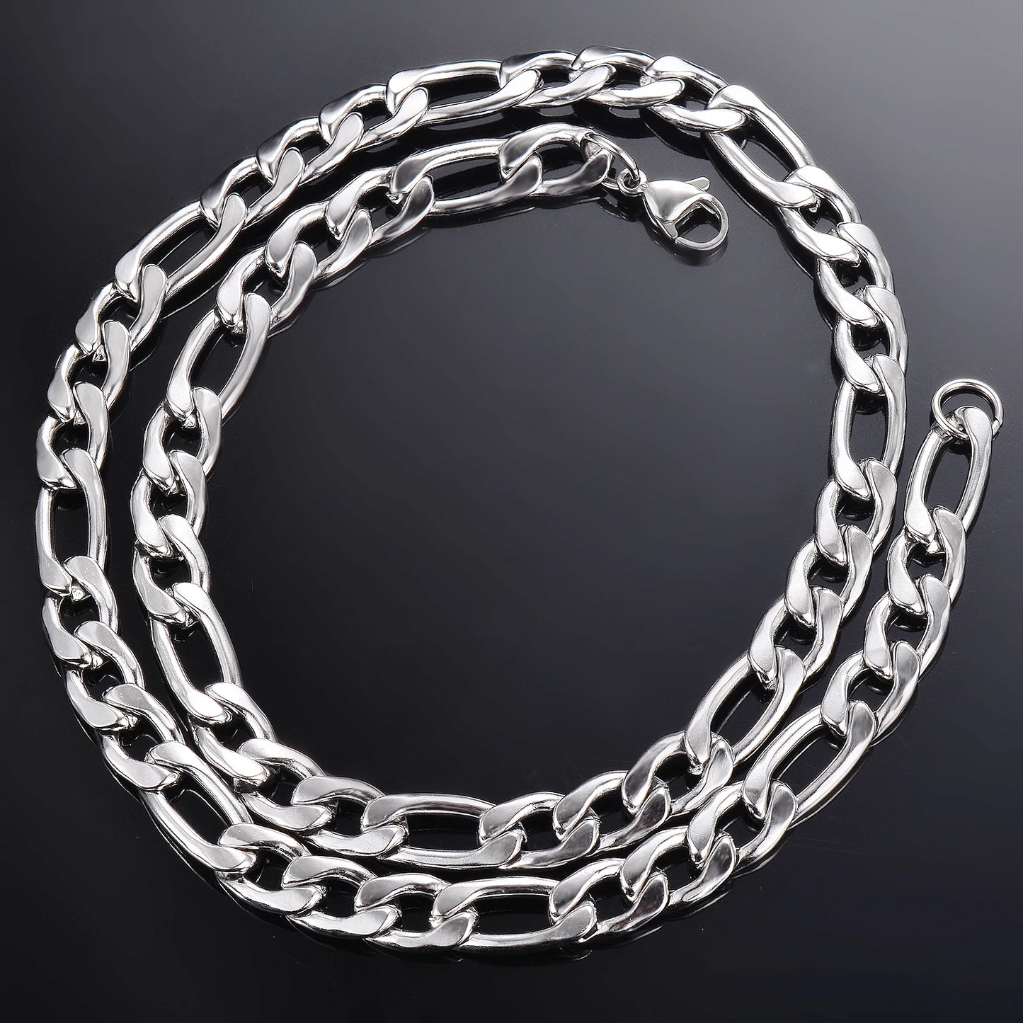 3-7.5mm Figaro Chain Stainless Steel Chain