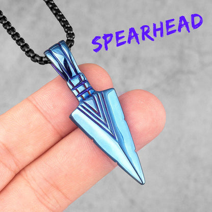 Stainless Spartan Spearhead Pendant Necklaces