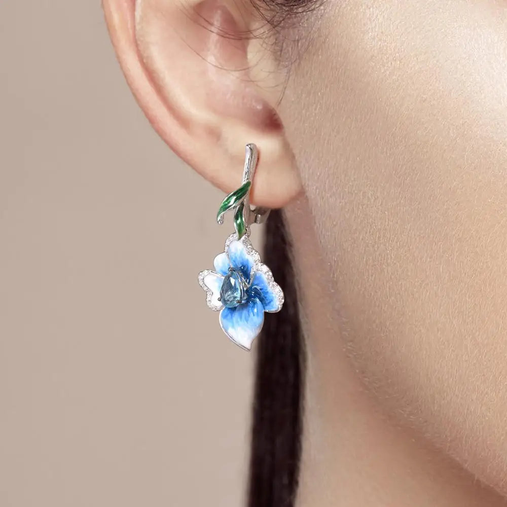 Fioritura d'Azzurro - Earrings