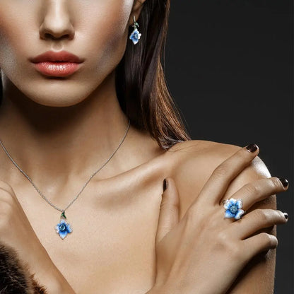 Fioritura d'Azzurro - Earrings