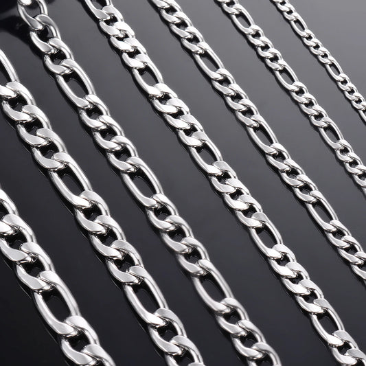 3-7.5mm Figaro Chain Stainless Steel Chain