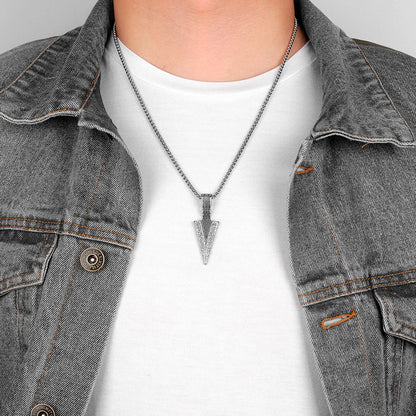 Stainless Spartan Spearhead Pendant Necklaces