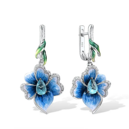 Fioritura d'Azzurro - Earrings