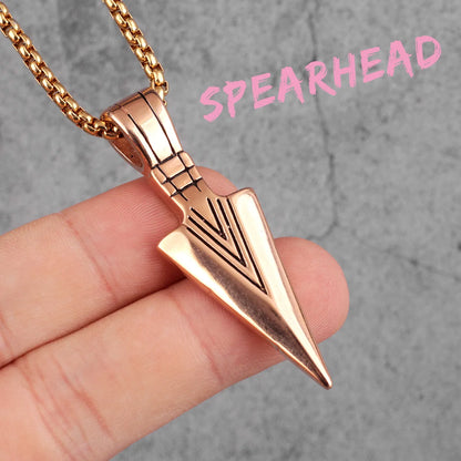 Stainless Spartan Spearhead Pendant Necklaces