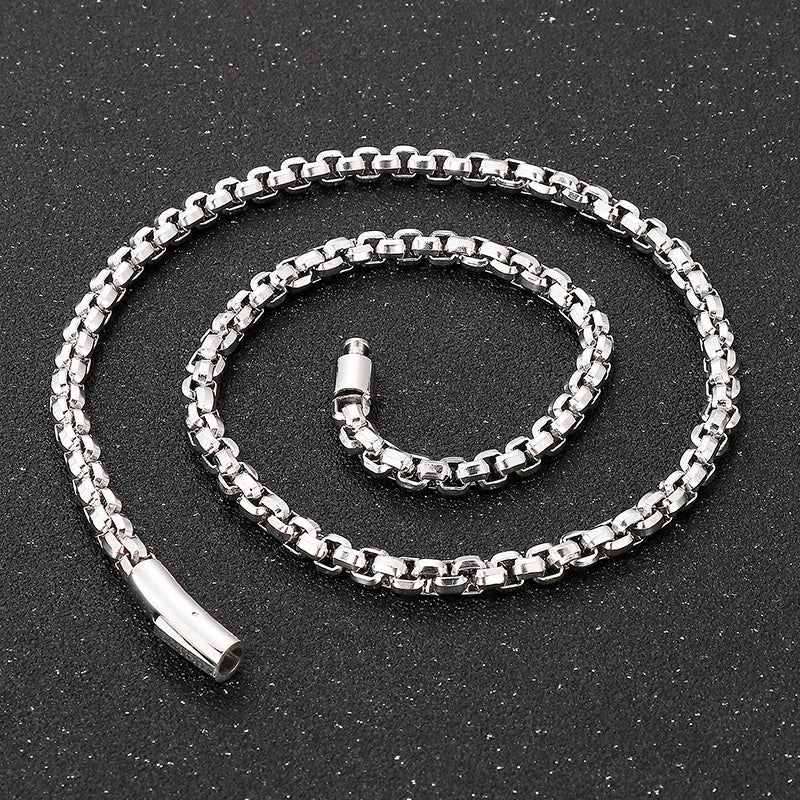 Stainless Steel 55cm Square Box Chain