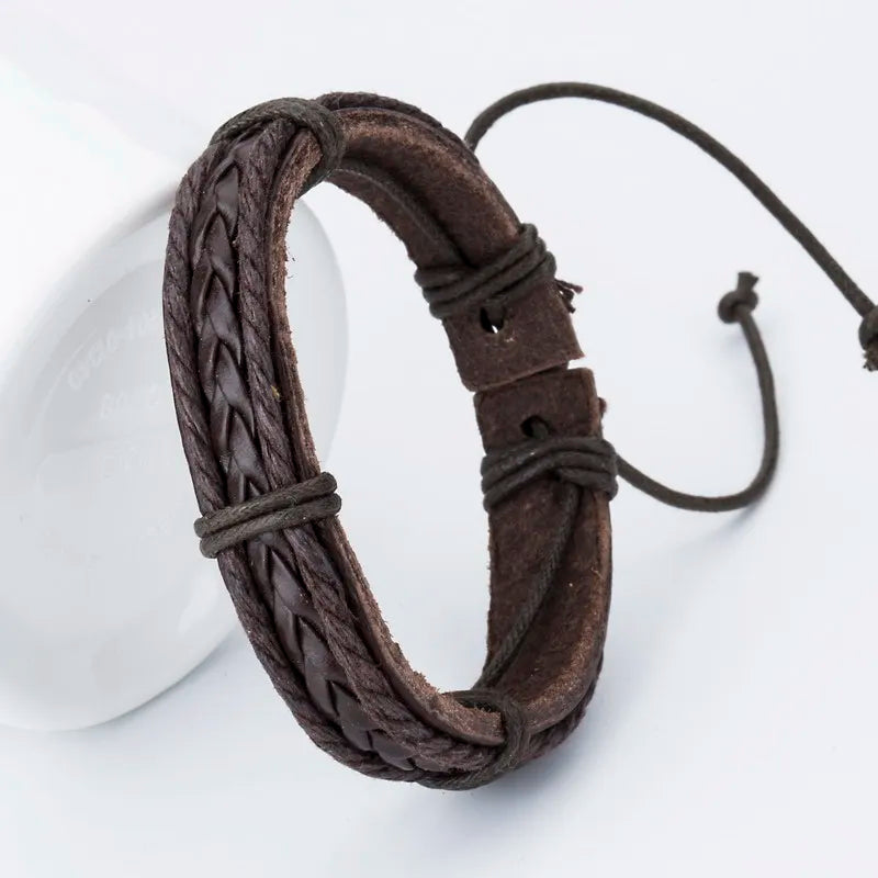 Multi Choice Handmade braided leather twist bracelets