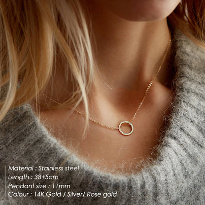 Dainty Stainless Steel Necklace Choker Pendant Necklace