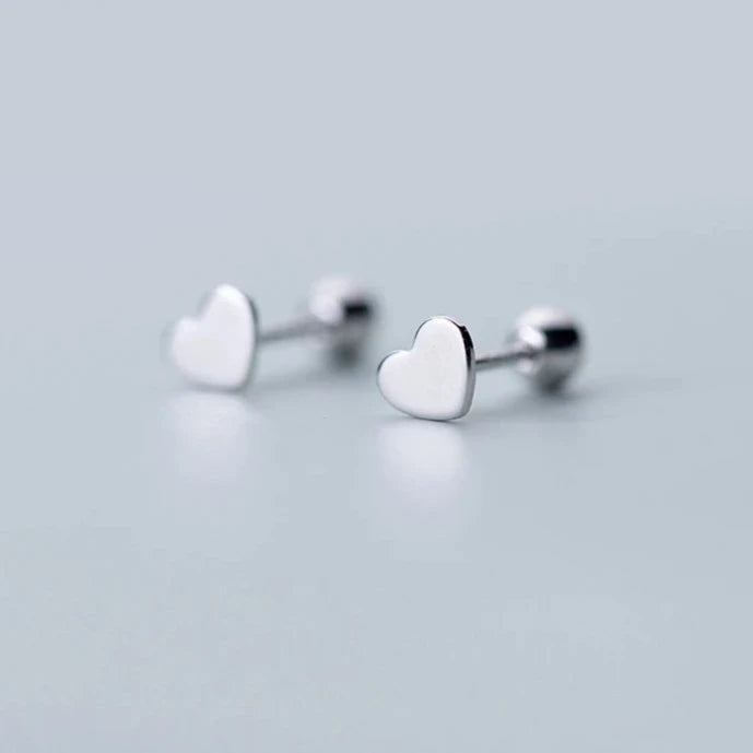 Simple Cute Stars, Heart And Bead Tiny Stud Earrings 925 Sterling Silver Jewellery