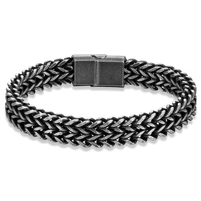 Stainless Steel Double Curb Chain Bracelets