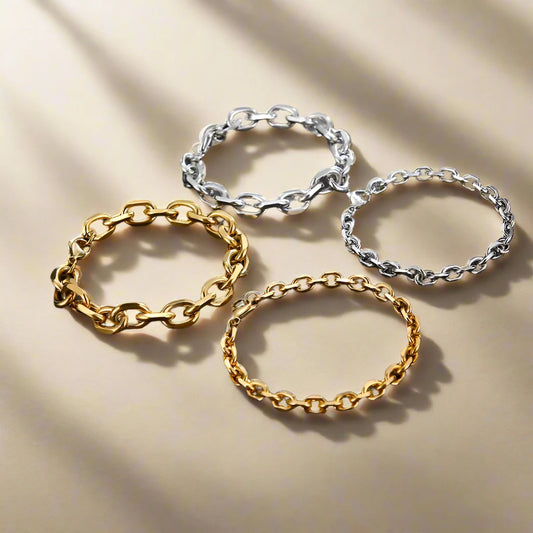 6/10mm Gold Or Silver Stainless Steel Belcher Chain  Bracelet