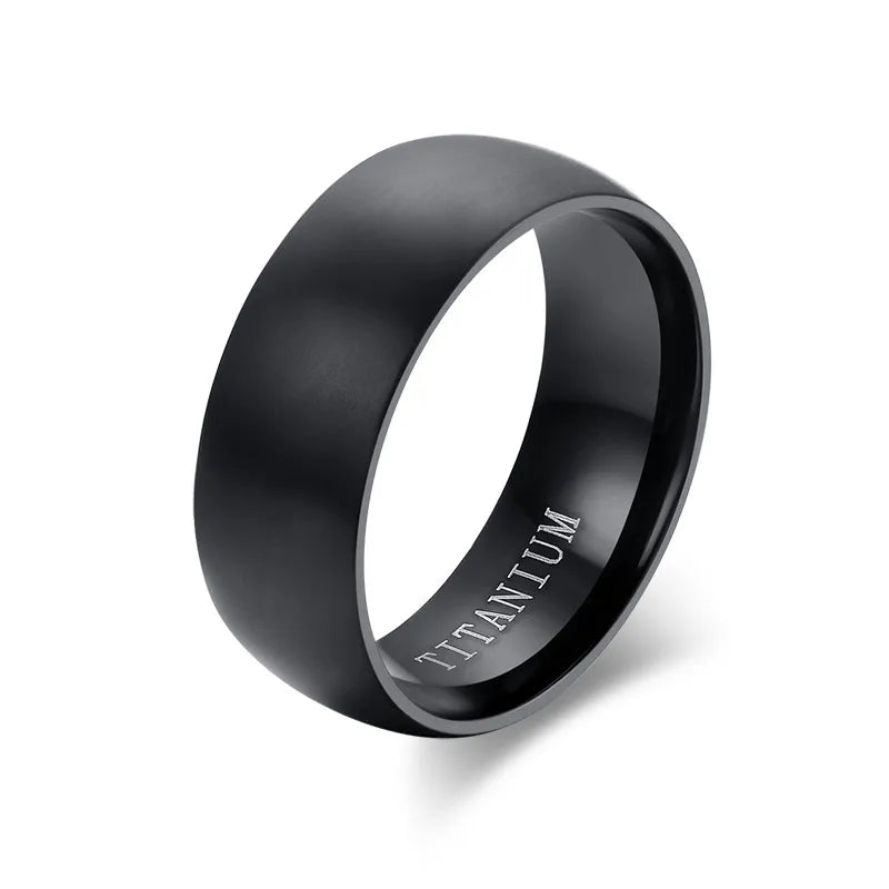 Black Titanium Ring Matte Finished