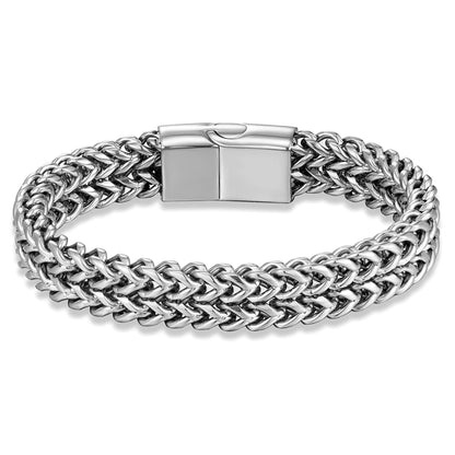 Stainless Steel Double Curb Chain Bracelets