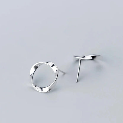 925 Sterling Silver Push-back Simple Stud Earrings