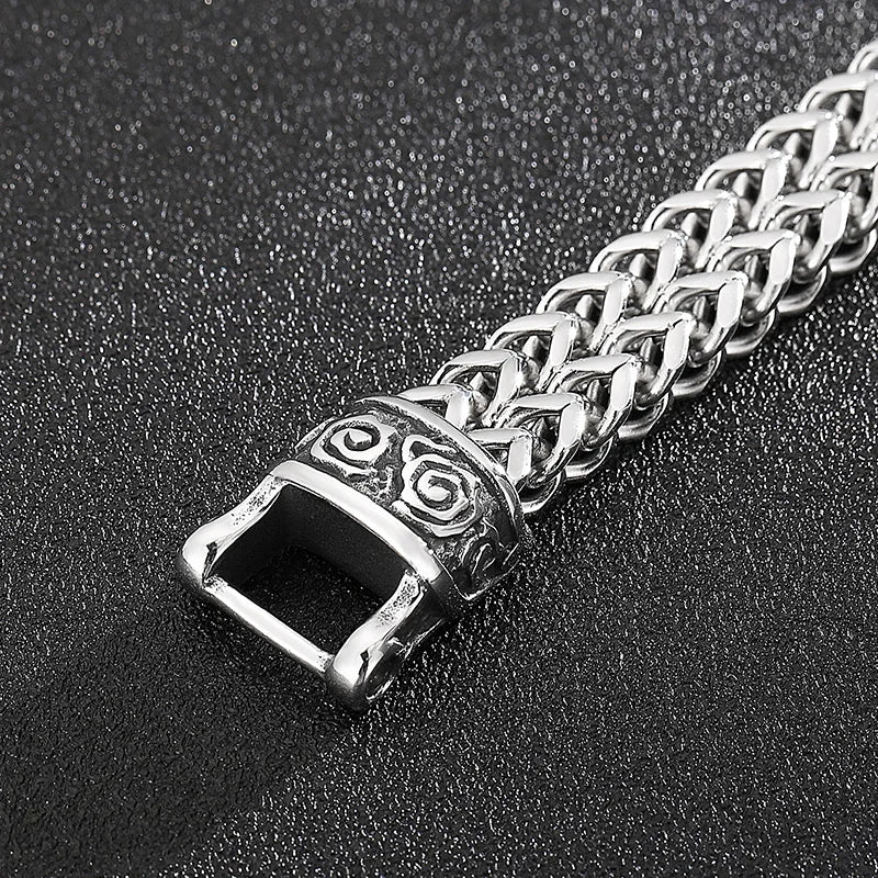 Stainless Steel Braided Mesh Link Dragon Bracelet