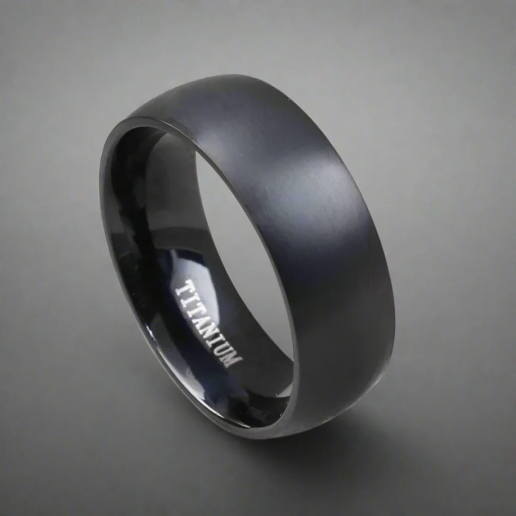 Black Titanium Ring Matte Finished