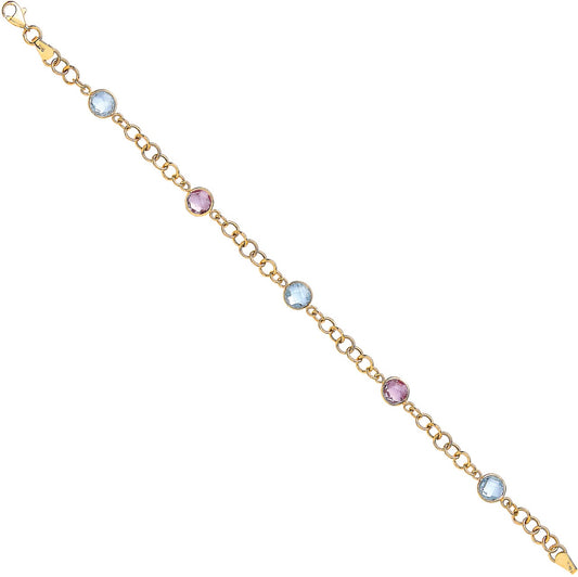 Amethyst & Blue Topaz Bracelet