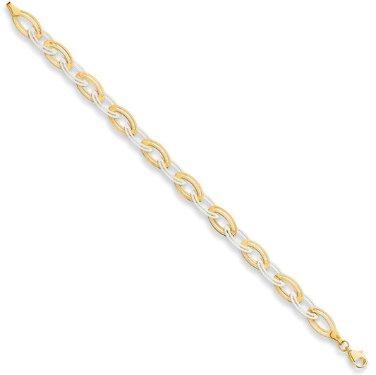 8mm Fancy Oval Linked Bracelet