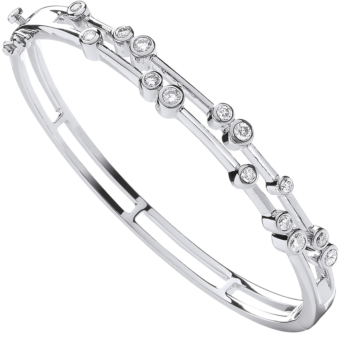 18ct White Gold 1.00ctw Dress Diamond Bangle