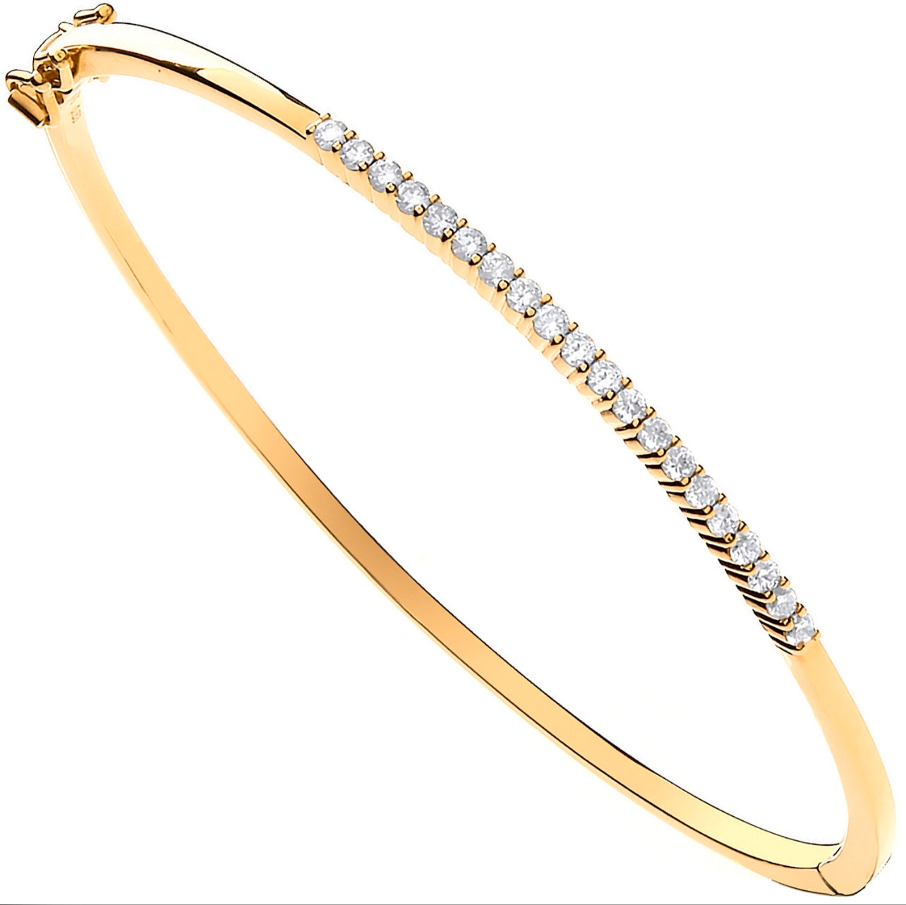 9ct Yellow Gold 0.50ctw Diamond Bangle