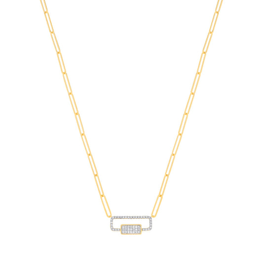 9ct Yellow Gold 0.22ctw Diamond Necklace