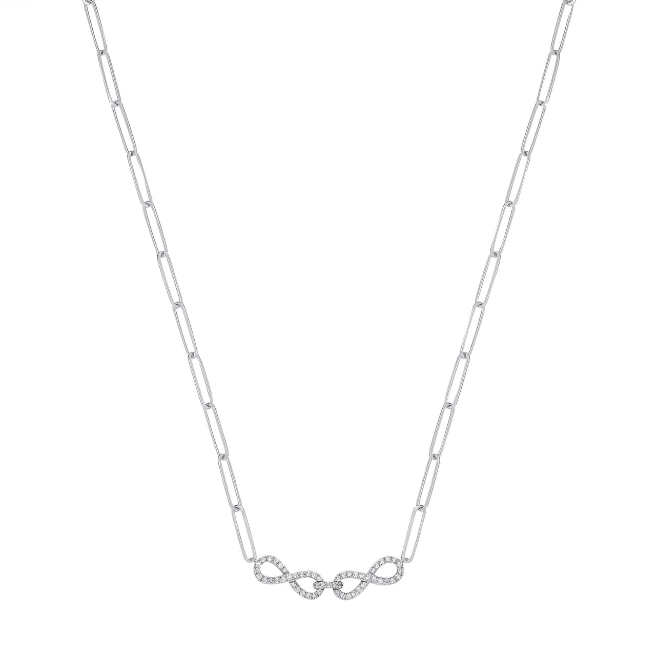 9ct White Gold 0.24ctw Diamond Necklace