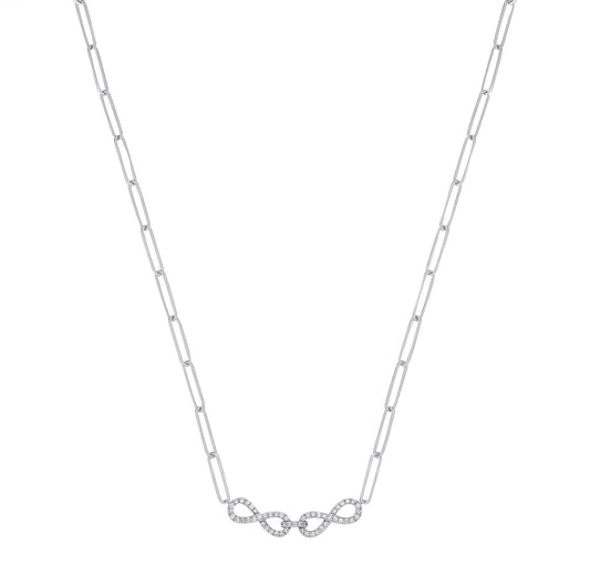 9ct White Gold 0.24ctw Diamond Necklace