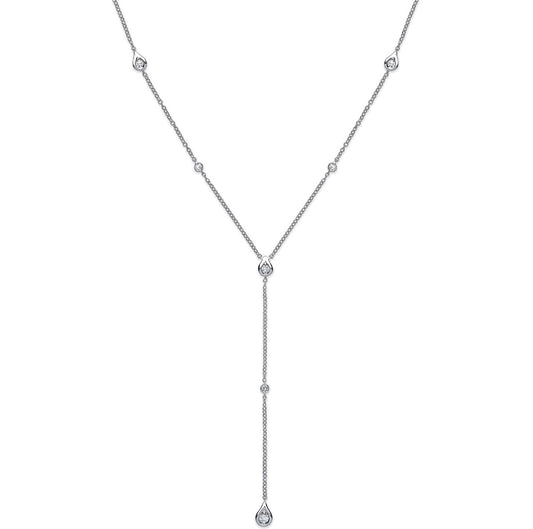 18ct White Gold 0.32ct Diamond Necklace (18in/45cm) Chain