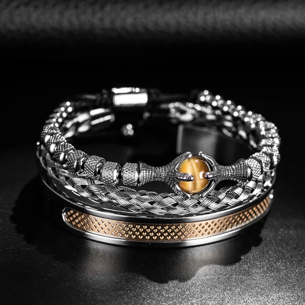 Stainless Steel Luxury Bracelet Set