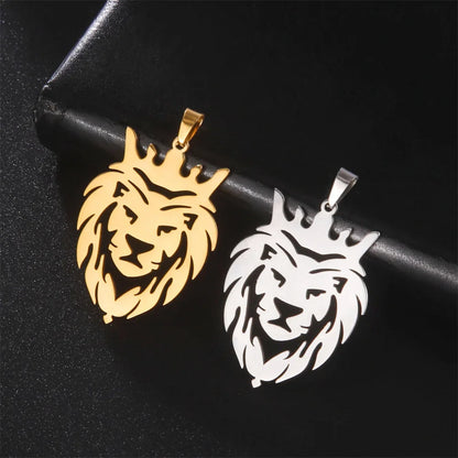 Stainless Lion & Wolf Head Pendent Necklaces (29 Designs!)