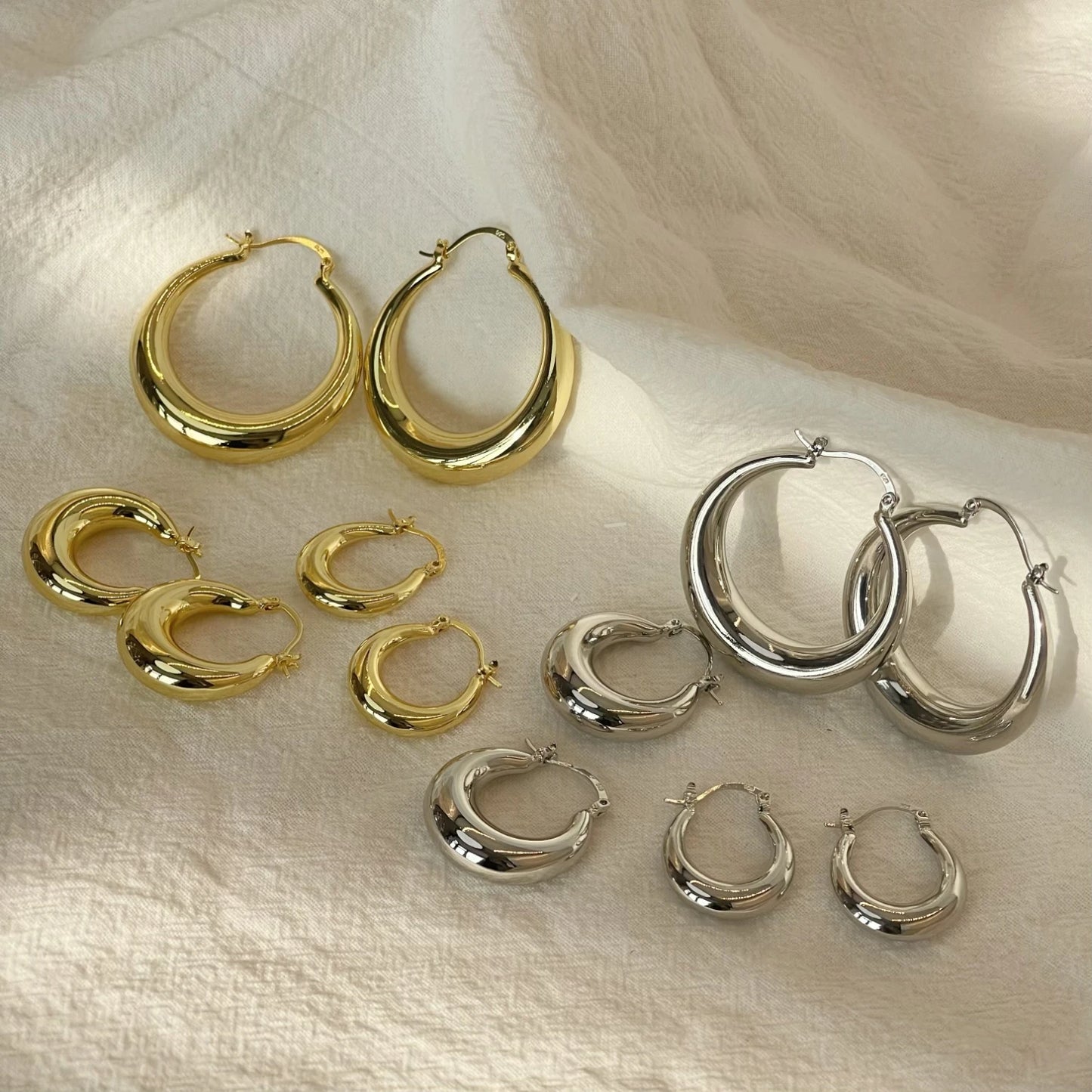 Big Circle Hoop Earrings