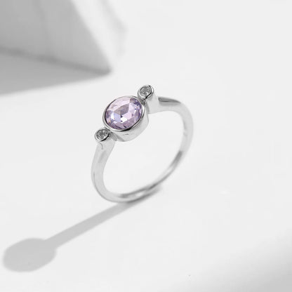 925 Sterling Silver Round Purple Rose Cut (2 Styles)