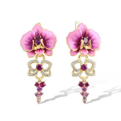 Orchidea Viola - Earrings