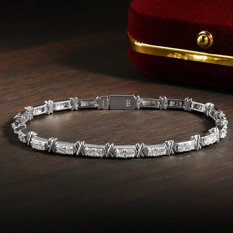 Moissanite Diamond Tennis Bracelets 925 Sterling Silver