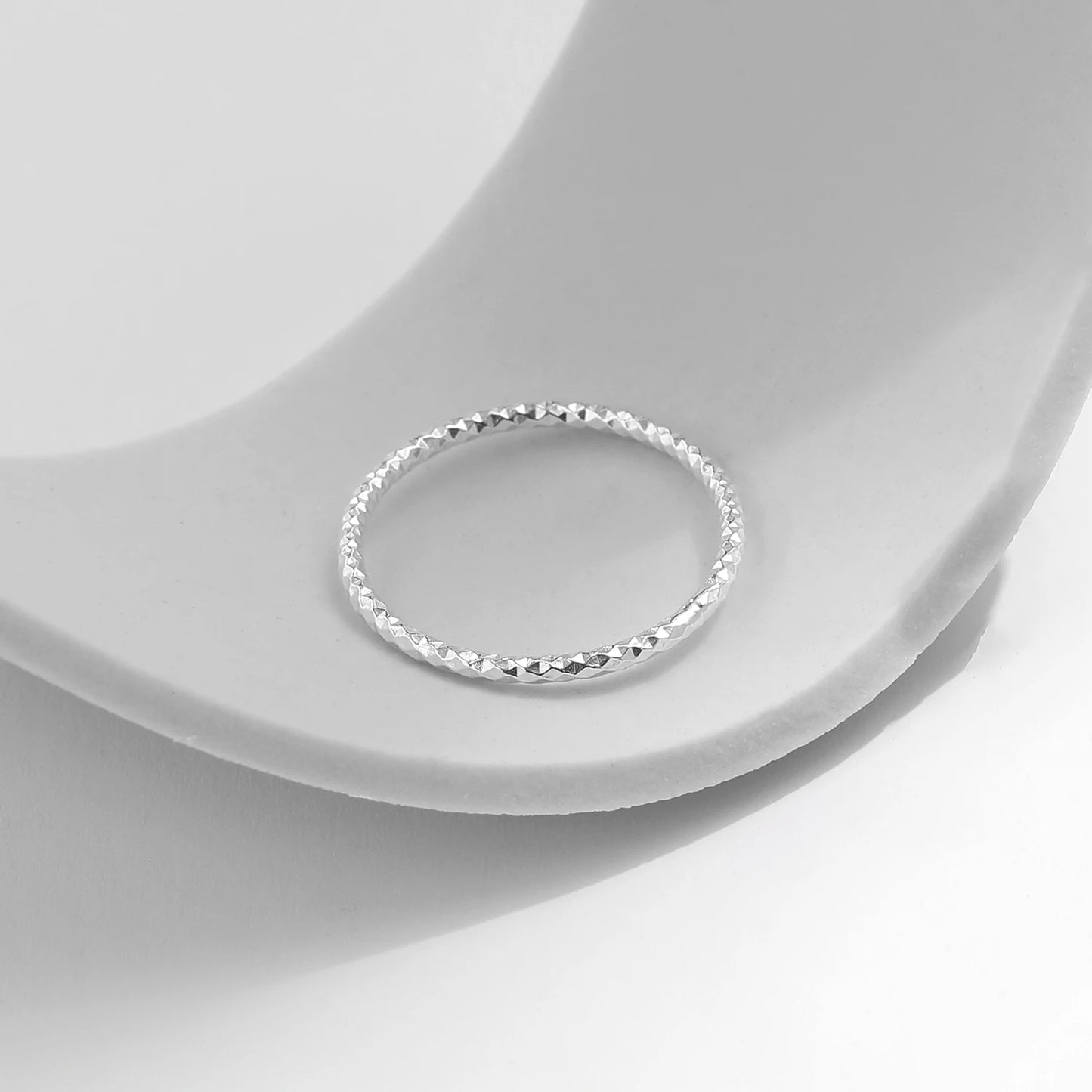 925 Sterling Silver Multi Edge Ring