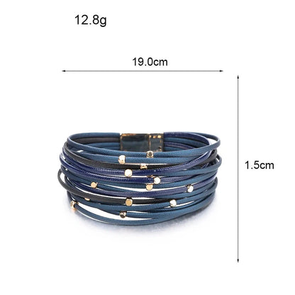 Multilayer Leather Bracelet (12 Color Choice)