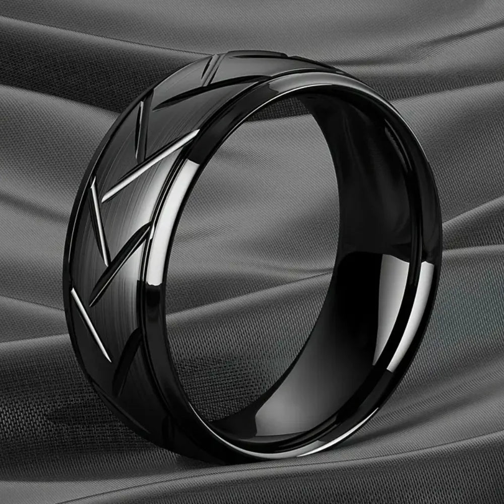 Black Stainless Steel Ring