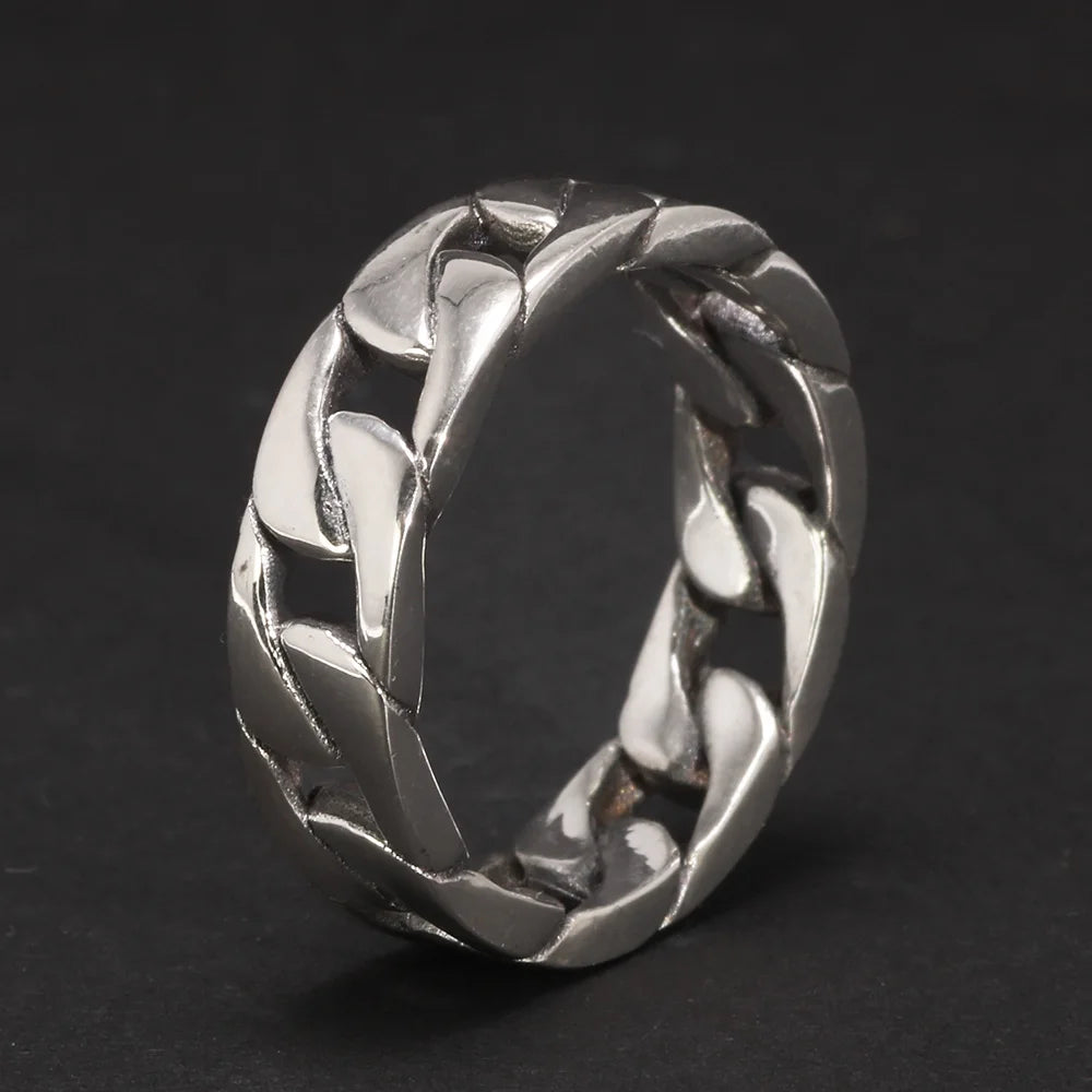 925 Sterling Silver Curb Style Ring