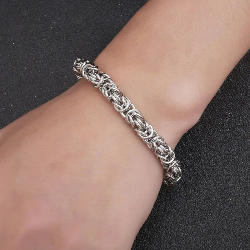 Stainless Steel Byzantine Bracelet