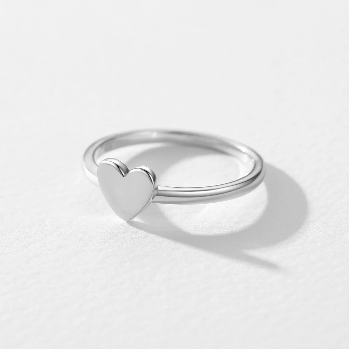 925 Sterling Silver Smooth Heart Ring