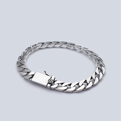 925 Sterling Silver Bracelet/Chains W7-10mm, L16-70cm