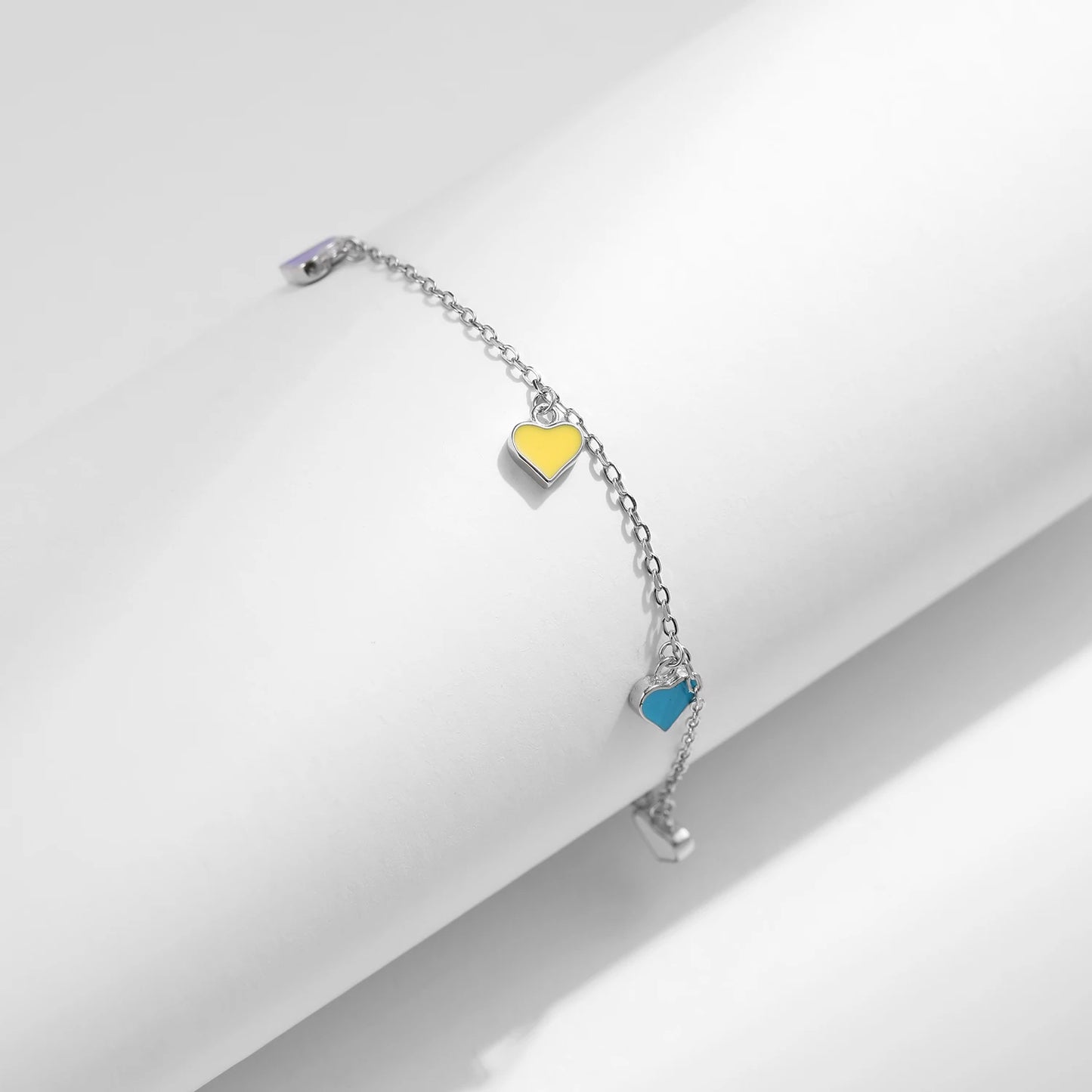 925 Sterling Silver Colorful Enamel Link